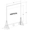 Azar Displays Acrylic Plexiglass Shield PPE 30"x40" Adjustable w/ Support Stands, PK2 179776-187 - alternate 2